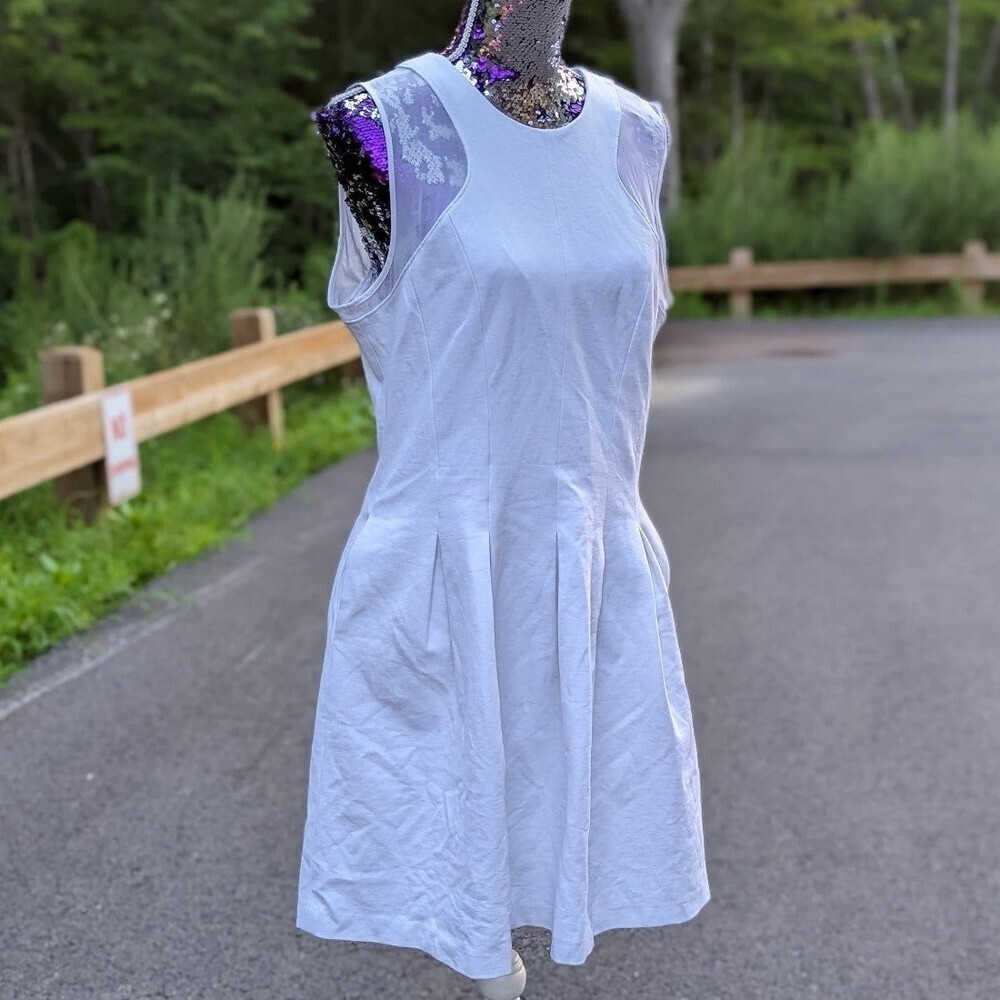 Coquette Bridal NWT White Banana Republic Quiet Luxury Fit & Flare Dress Pockets